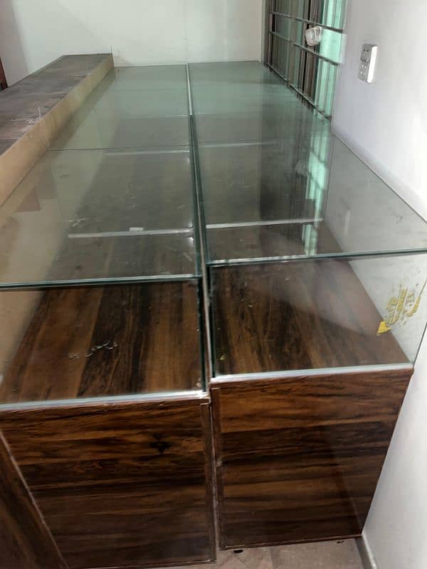 Wodden Racks and Wodden counters with glass 1