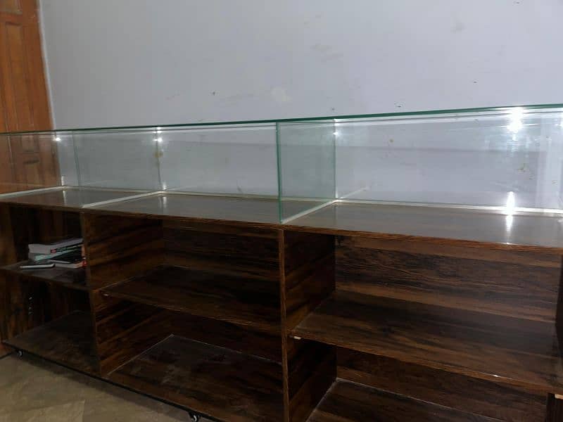 Wodden Racks and Wodden counters with glass 2