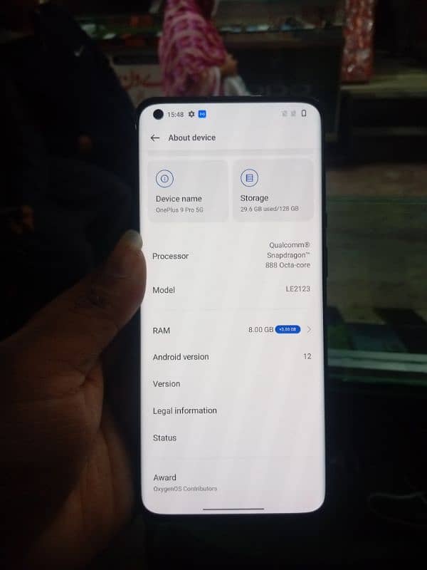OnePlus 9pro 8+8/128 pta approved 2