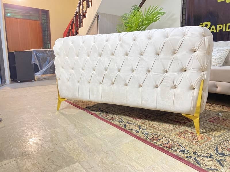 designer quilted Sofa set 6 seat 3