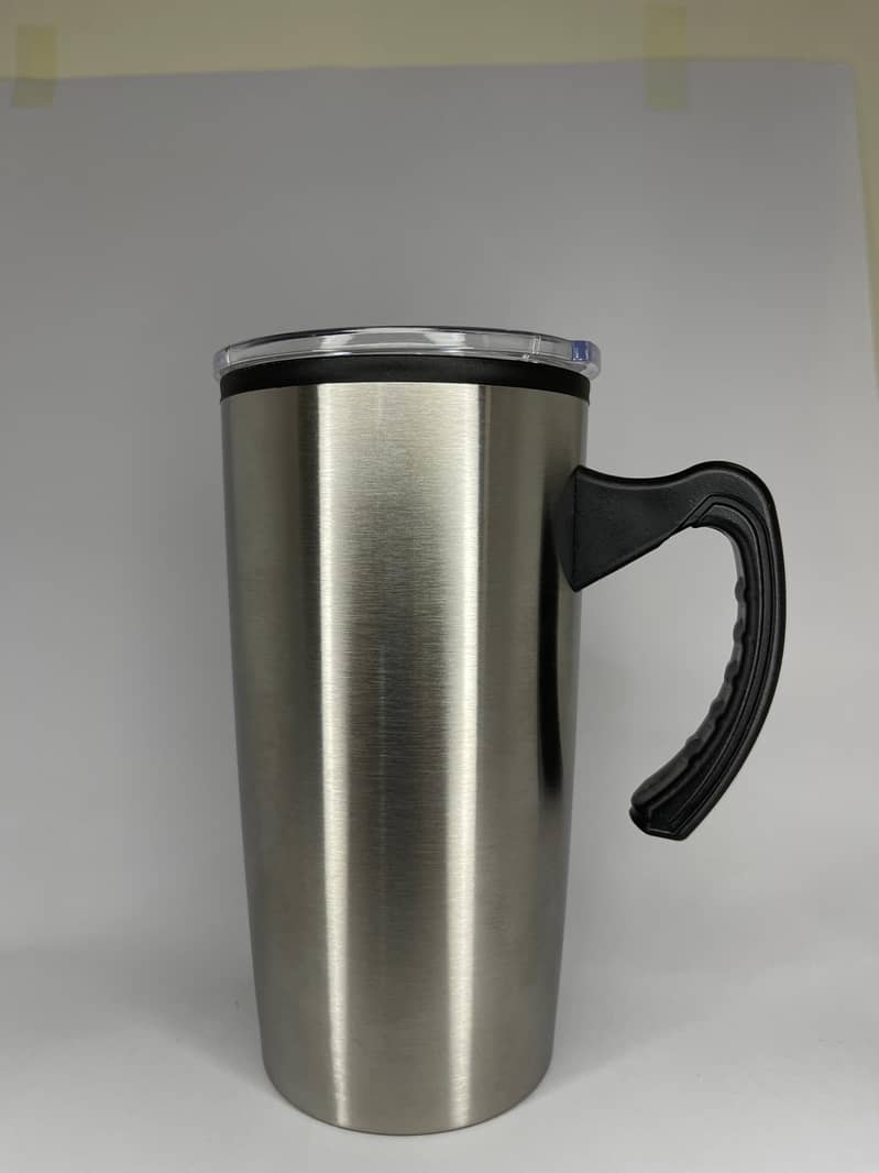 Best premium quality steel coffee mug with handle, cover 2024 0