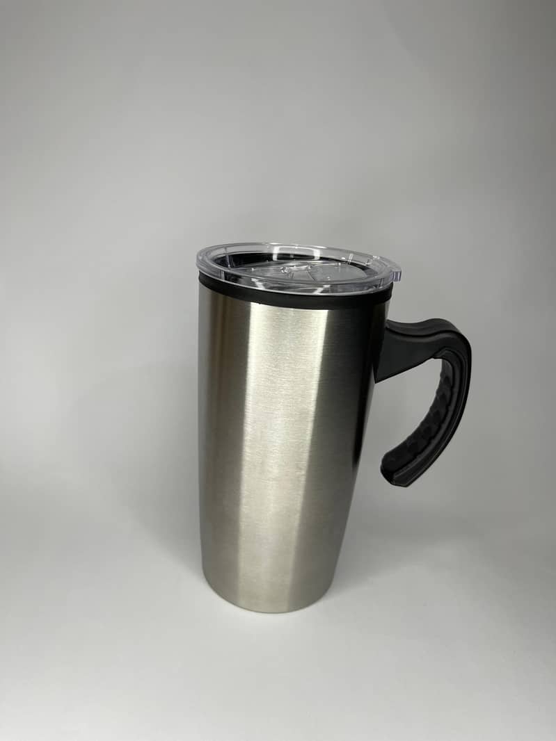 Best premium quality steel coffee mug with handle, cover 2024 1