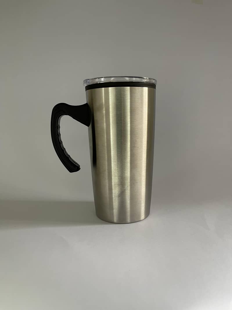 Best premium quality steel coffee mug with handle, cover 2024 4