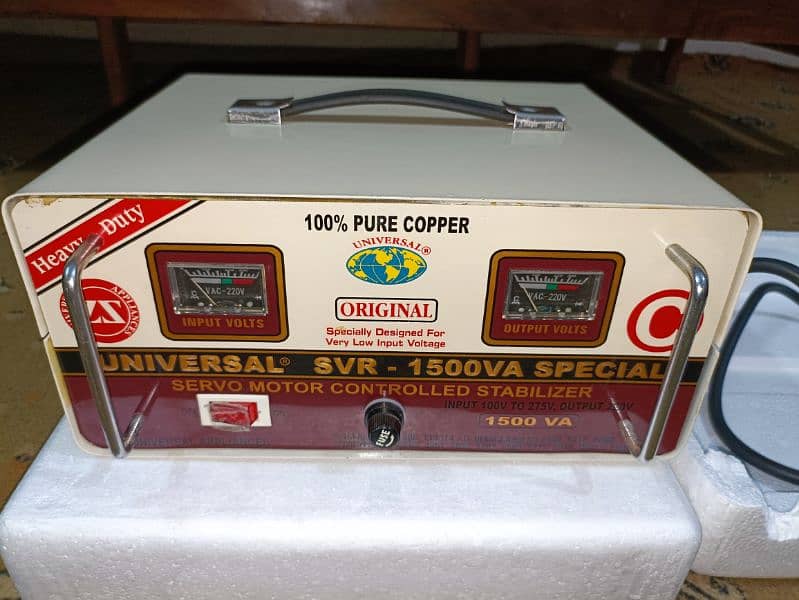 New* UNIVERSAL Servo Stabilizer 1500VA 100V-275V 1