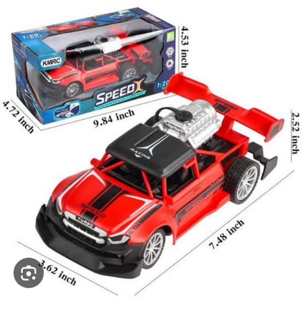 rc smoke and drifting rechargeable car with 2 led lights 2