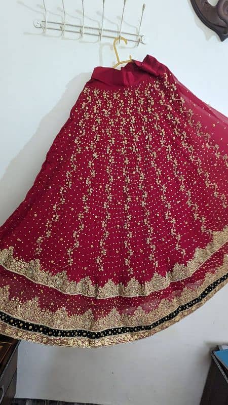 Blood Red colour wedding Lehnga for Sell 0