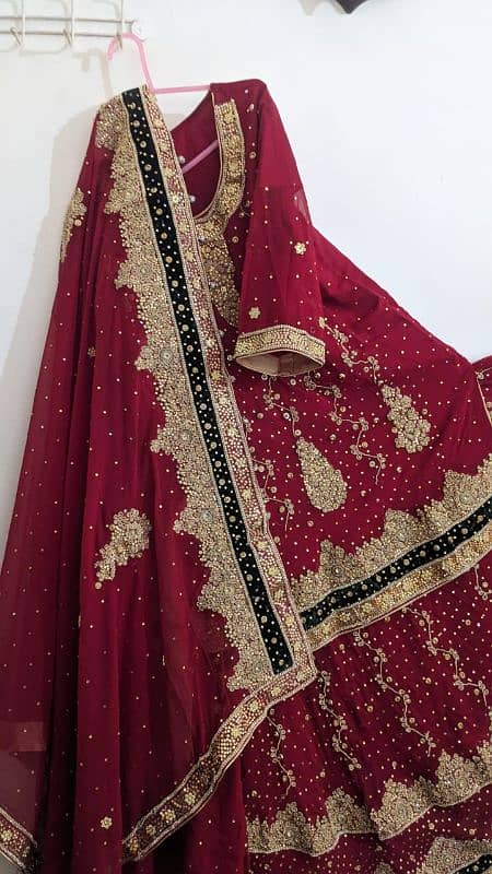 Blood Red colour wedding Lehnga for Sell 1