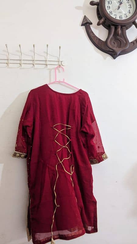 Blood Red colour wedding Lehnga for Sell 3