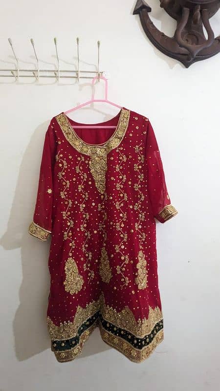 Blood Red colour wedding Lehnga for Sell 4