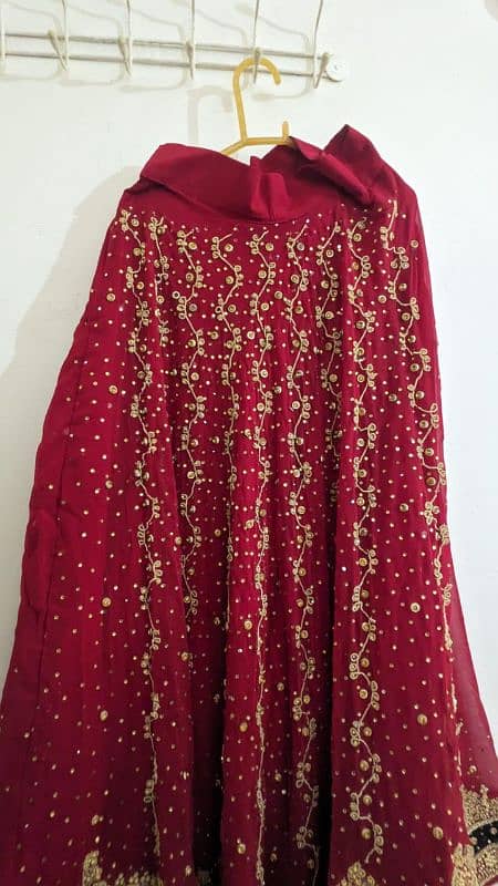 Blood Red colour wedding Lehnga for Sell 6