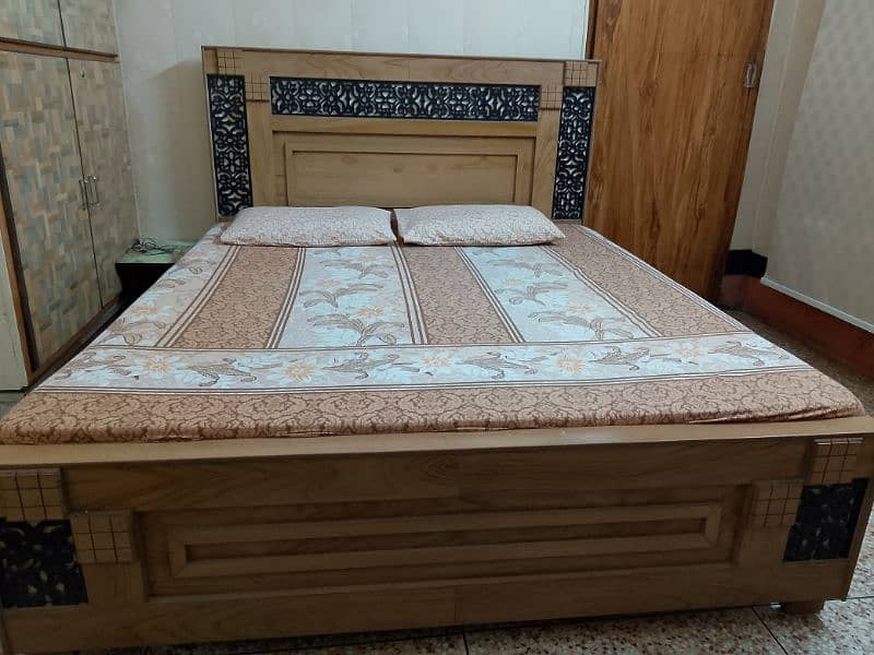 Wooden medium size bed 2