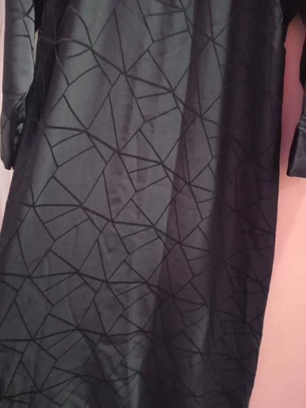 Shining beautiful saudia black abaya 2