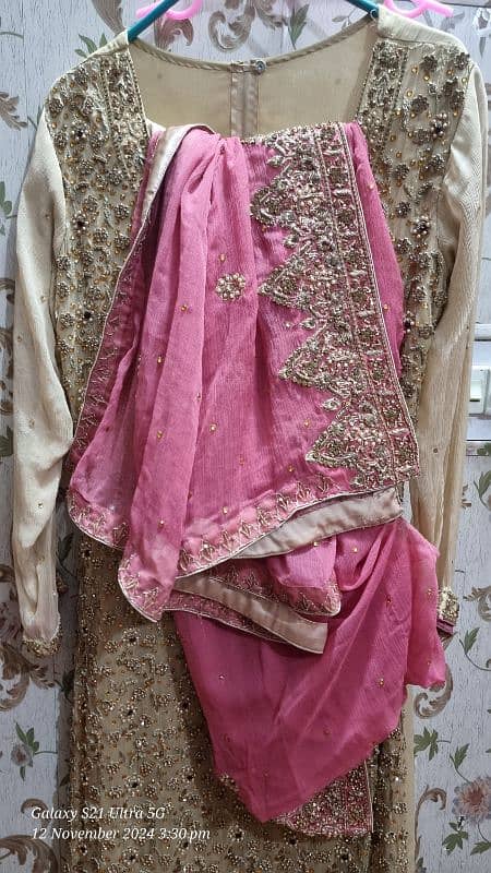 Bridal Maxi and suits stitched waleema mehndi wear full embroidery 2