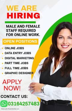 Online Jobs, Full time, Part time Job Students Males & Females