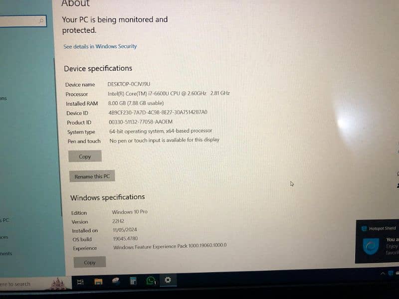 Dell Latitude core i7 gen 6th 256gb ssd 2