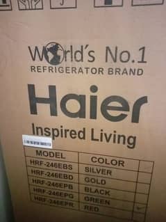 Haier fridge new box pack