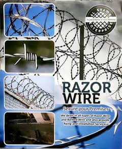 Razor wire - Barbed wire - Jali fence - Security wire - Chain link