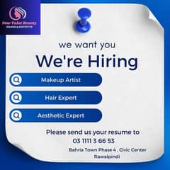 Makeup Artist for Beauty Saloon Bahria