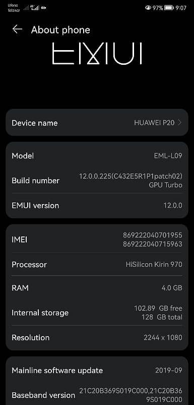 Huawei p20 pro 4 128gb single sim 3