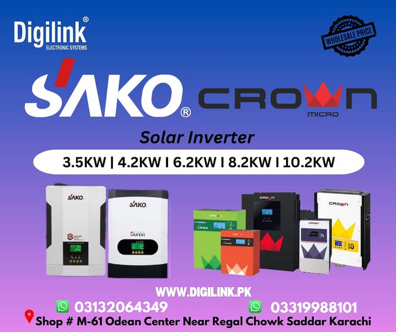 Solar Inverter/Sako Crown Inverter/Ongrid/3.5KW/6.2KW/9.2KW/10.2KW 0