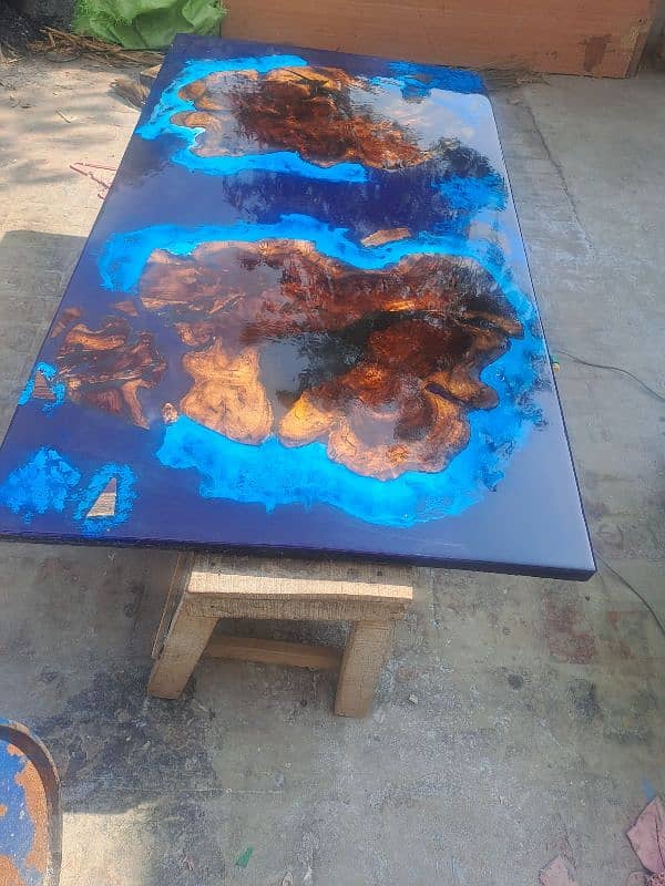 epoxy luxury dinning tables contact 03048683392 delivery all Pakistan. 9