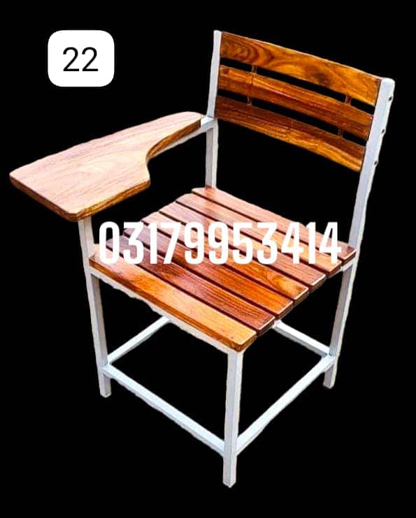 Iron chair/Classroom chair/University chairs/Study table/Chair/table 8