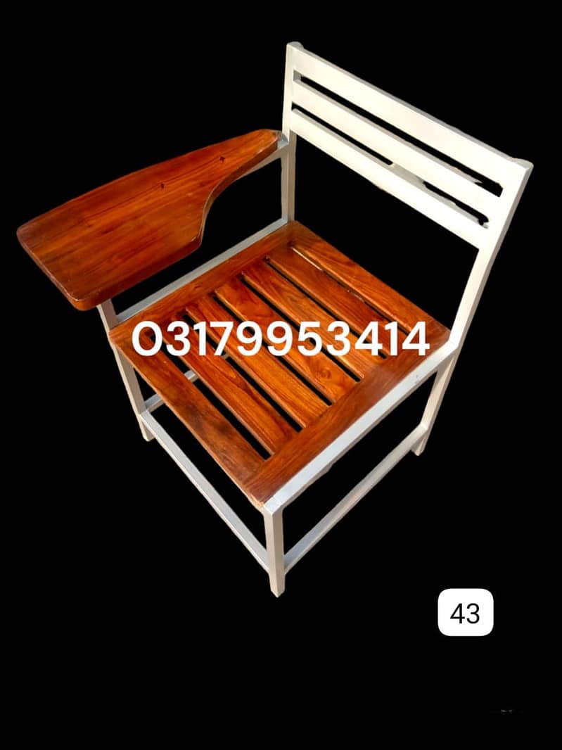 Iron chair/Classroom chair/University chairs/Study table/Chair/table 15