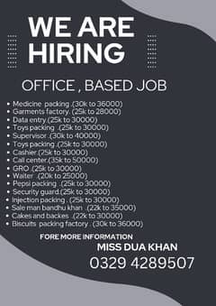 OFFICE STAFF /RESTURANT/BAKRY/SECURITY GUARDS/JOBS AVAILABLE