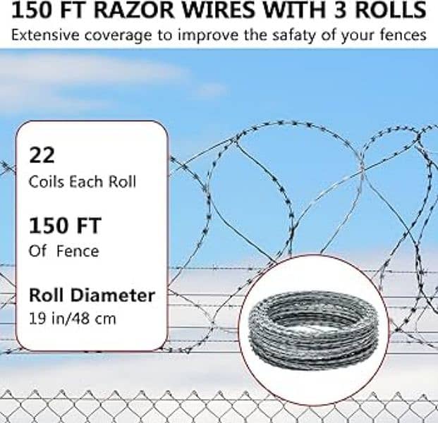 Home protect fence | home security fabrication | Razor wire 1