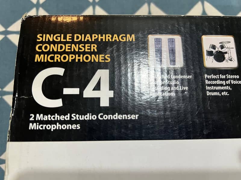 Behringer C-4 ( 2 matched studio Condenser Microphones w/ Accessories) 2