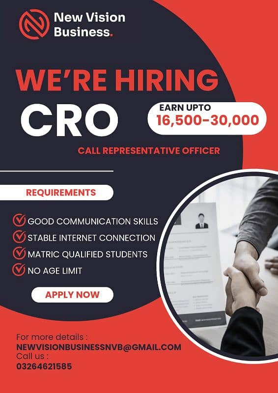 Female CRO(customer service)Jobs in Lahore New Vision Business Pvt Ltd 0