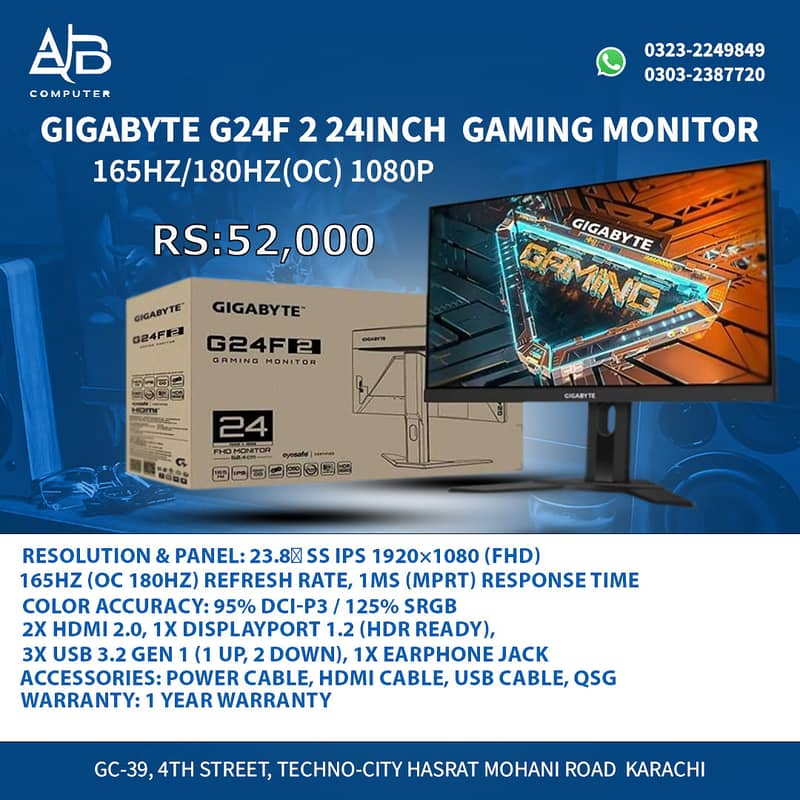 GIGABYTE G24F 2 Gaming Monitor 0