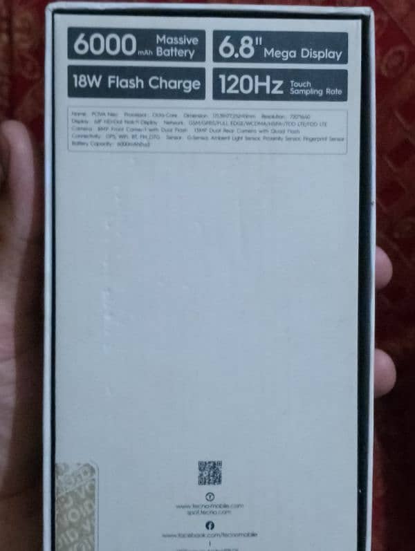 Tecno pova 6000 mha battery 1