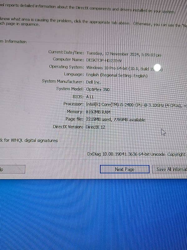 core i5 3rd generation pc without graphic card 10/8 condition 500gb 13