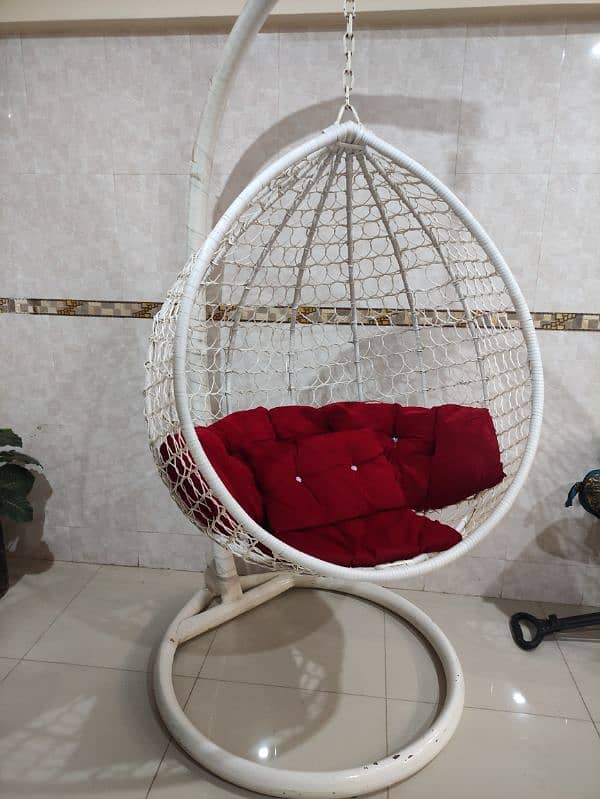 swing chair with cushions 3