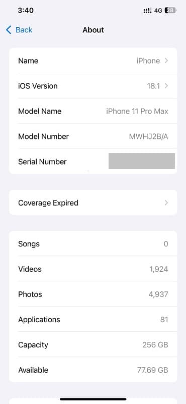 Iphone 11 Pro Max 256GB Dual PTA Approved 8