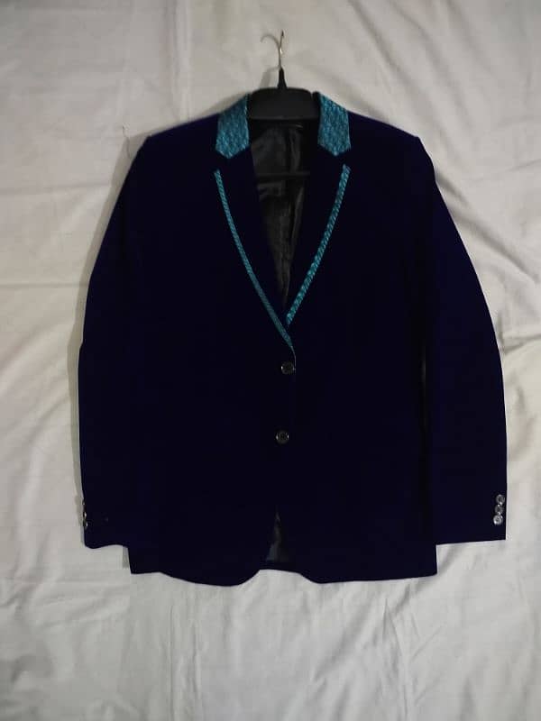 Royal Blue velevet coat for men 0