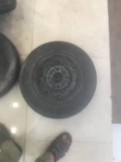 4tyre with 4 rim size 12 number price 17000