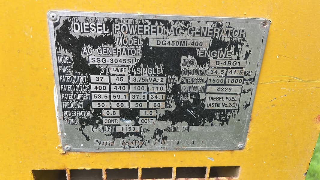 Denyo 37 45 kva . 2