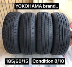 4tyres set 185/60R15 (YOKOHAMA)(condition 8/10)