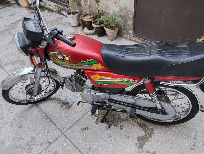 Road Prince 70cc Bike Red Colour Lahore Number Model 2023 0