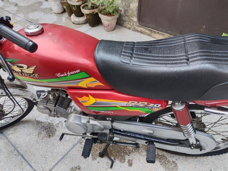 Road Prince 70cc Bike Red Colour Lahore Number Model 2023 2