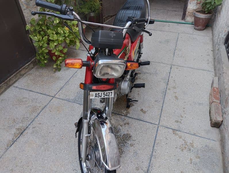 Road Prince 70cc Bike Red Colour Lahore Number Model 2023 3