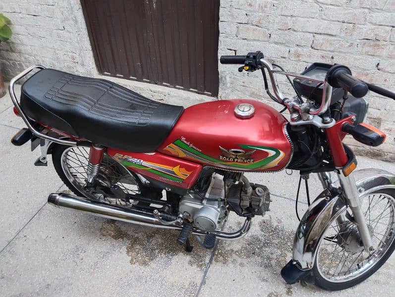 Road Prince 70cc Bike Red Colour Lahore Number Model 2023 10