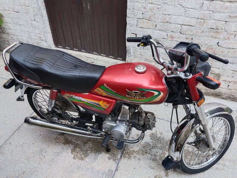 Road Prince 70cc Bike Red Colour Lahore Number Model 2023 11