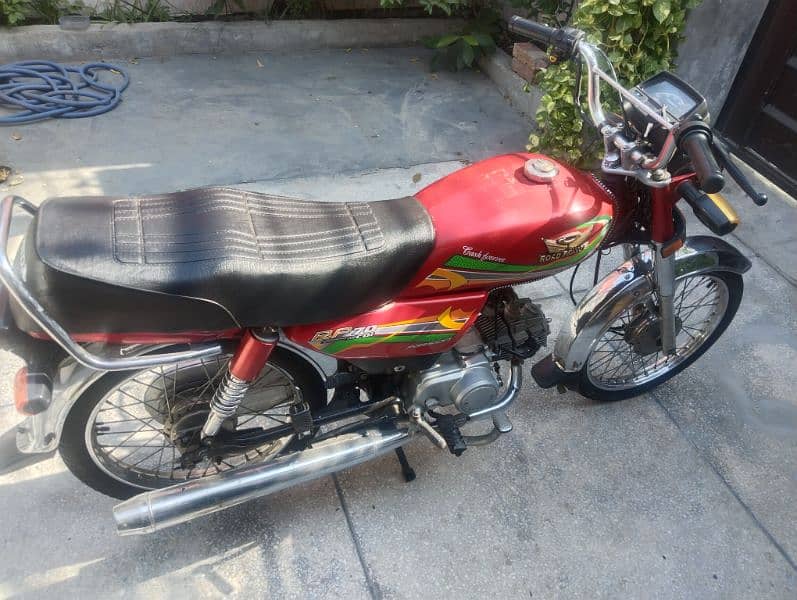 Road Prince 70cc Bike Red Colour Lahore Number Model 2023 13