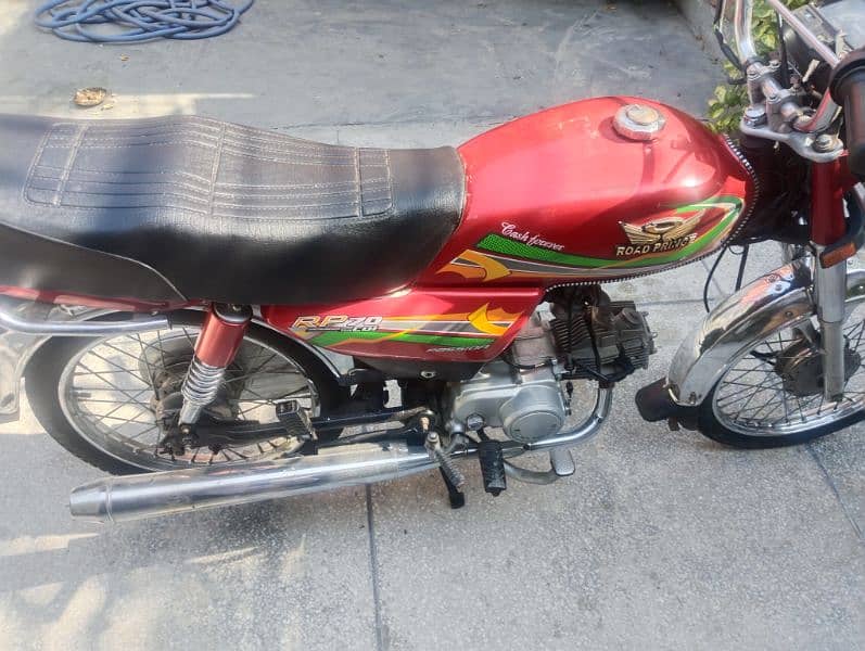 Road Prince 70cc Bike Red Colour Lahore Number Model 2023 16