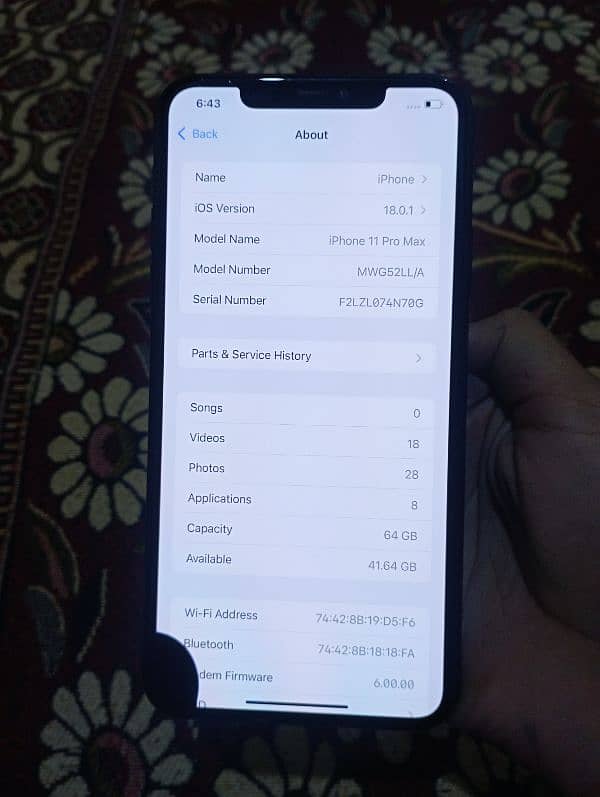 iPhone 11 pro max 64gb JV 4