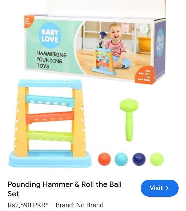 pram used and hammering toy new 6