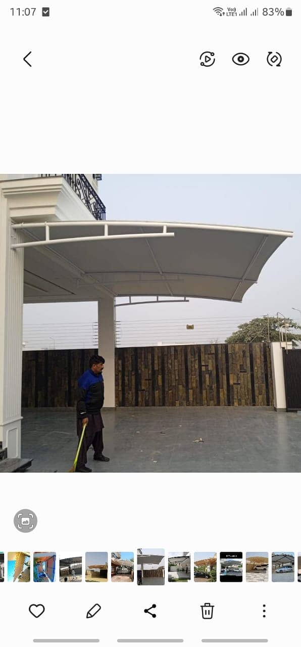 Car Parking Shed - Fiber Shed - Car Porch Shed - Tensile Shed 1